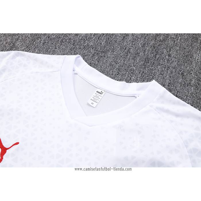 Chandal del AC Milan 2023 2024 Manga Corta Blanco - Pantalon Corto